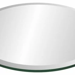 Spancraft Ltd. 66" Tempered Round Glass Table Top, 1/2" Thickness, 1" Bevel