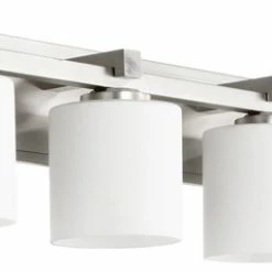 Joshua Marshal Four Light Satin Nickel Satin Opal Glass Vanity