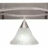 Toltec Lighting Bow 3 Light Bath Bar, 7" Frosted Crystal Glass