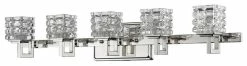 Acclaim Lighting Coralie Indoor 5-Light Bath With Crystal Glass Shades, Polished Nickel
