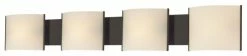 Elk Home Pannelli 4 Light Vanity, Oil Rubbed Bronze And Hand-Moulded White Opal Glass