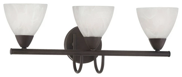 Elk Home Tia 3-Light Wall Lamp, Painted Bronze With Etched Swirl Glass 1 Elk Home Tia 3-Light Wall Lamp, Painted Bronze With Etched Swirl Glass
